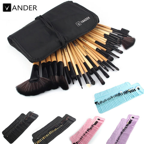 VANDER 32Pcs Set Professional Makeup Brush Foundation Eye Shadows Lipsticks Powder Make Up Brushes Tools w/ Bag pincel maquiagem