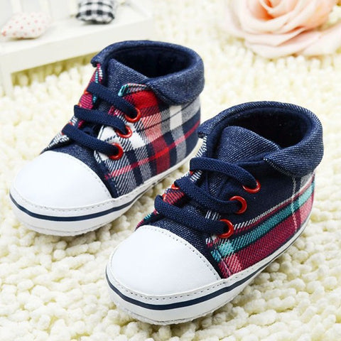 Baby Shoes Branded Newborn Girl Boy Soft Sole Crib Toddler Shoes Canvas Sneaker Prewalker Sports Shoes Casual 0-18 M