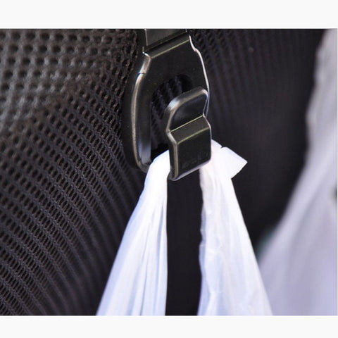 2 pcs Solid Car Back Seat Headrest Hanger Holder Hooks For Bag Purse Cloth Grocer