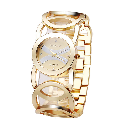 BAOSAILI Brand Luxury Crystal Gold Watches Women Ladies Quartz Wristwatches Bracelet Relogio Feminino Relojes Mujer BS001