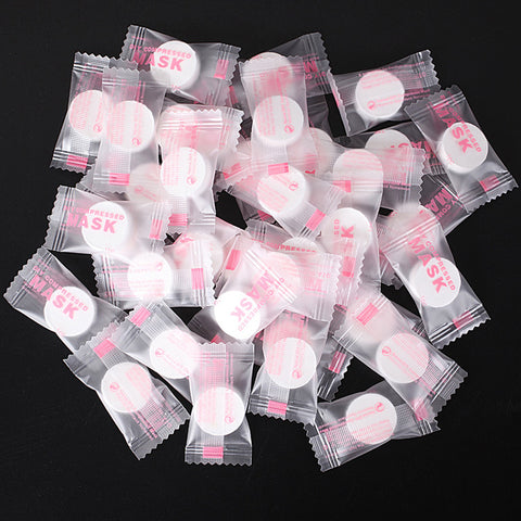 50pcs/pack Compressed Facial Face Mask Women Beauty DIY Disposable Mask Paper Natural Skin Care Wrapped Masks