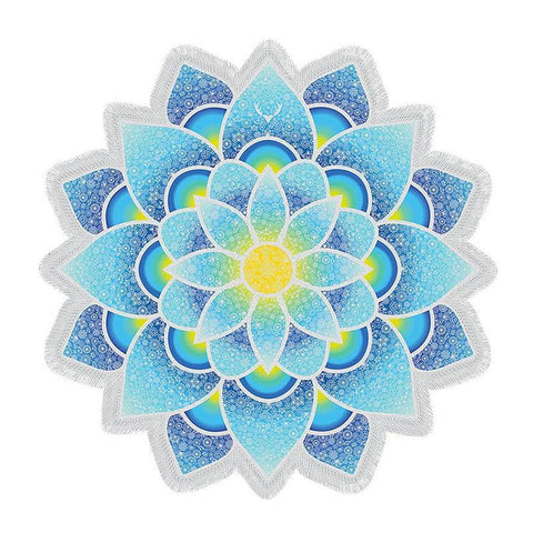 New Arrival Indian Tapestry Mandala Lotus Mat Yoga Bohemian Flower Toalla Shawl Tassel Printed Cape Sunblock Beach Towel