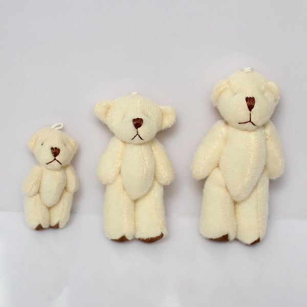 1pack/20pcs Mini Joint Bear Plush toys Wedding gifts Kids Cartoon toys Christmas gifts Couple Gifts Wholesale Hot sales