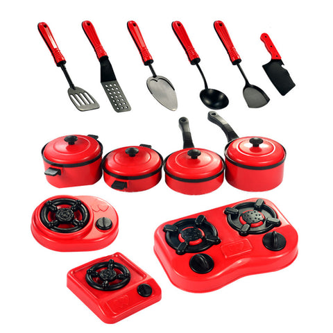 9pcs/set Baby Toy Artificial Tableware Kitchen Toys House Kid's Utensils Cooking Pots Children Pans Food Dishes