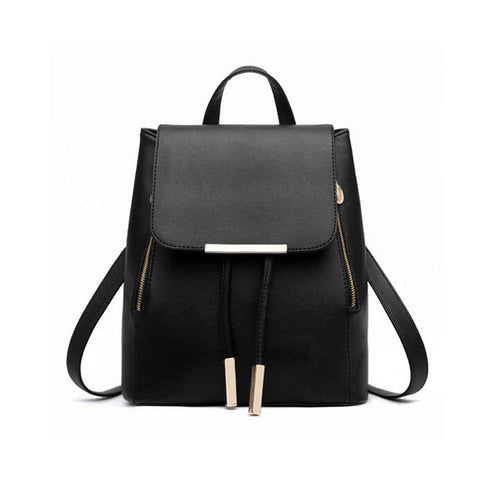 Fashion Women Backpack High Quality PU Leather Mochila Escolar School Bags For Teenagers Girls Top-handle Backpacks  Travel Bags