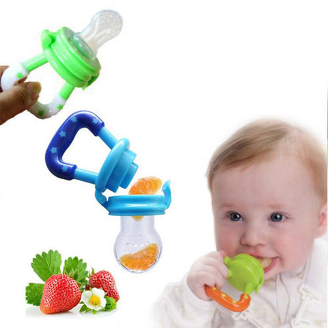 Baby Infant Pacifier Feeding Nipples Silicone Soft Solid Feed Tool Fruit Juice Bite Bags Sucking Nipple Toddler Teether