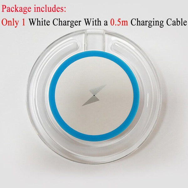 New Fantasy Crystal QI Wireless Charger Charging Pad Charge Dock Receiver Transmitter LED USB Cable for Samsung iPhone X Xiaomi
