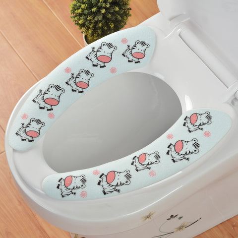 Hot 1Pair Cute Cartoon Toilet Seat Carpet Home Toilet Warmer Seat Cover Lid Pad Soft Comfortable Baby Potty Seat Toilet Case Mat