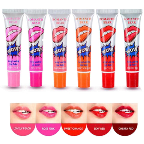 1Pcs Romantic Bear Long Lasting Lip Gloss Peel Off Lipstick Waterproof Labiales Lip Tint Makeup Lipgloss Cosmetics Drop Shipping