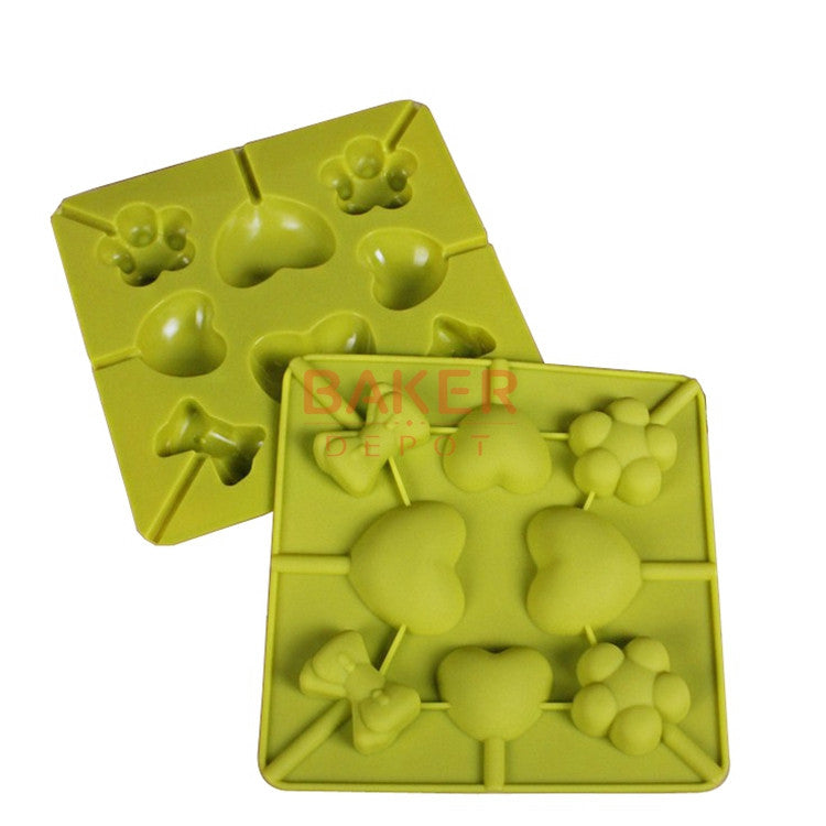 cake decorating tools silicone bakeware molds lollipop molds with sticks groove  mold chocolate molds  SCM-001-2