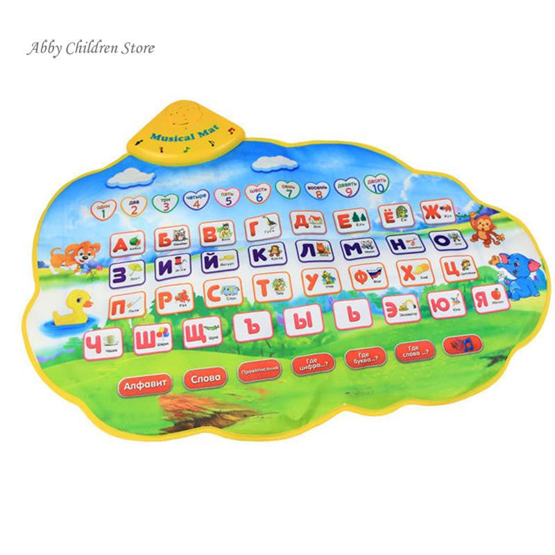 Russian Alphabet Baby Play Mat Nice Music Animal Sounds Educational Learning Baby Toy Playmat Carpet Gift for Children Kids