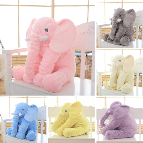 65cm Height Large Plush Elephant Doll Toy Kids Sleeping Back Cushion Cute Stuffed Elephant Baby Accompany Doll Xmas Gift