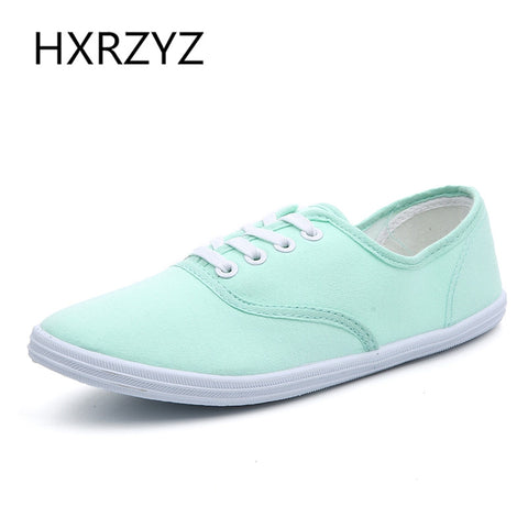 Lady candy color flat shoes with non-slip cow muscle casual shoes new women shoes multicolor canvas shoes  Large size 35 - 42