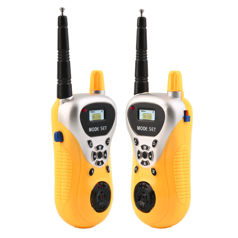 2Pcs Electronic Walkie Talkie Toy Electronic Portable Two-Way Radio Set Interphone Spy Gadgets Intercom Children Kids Spy Toys