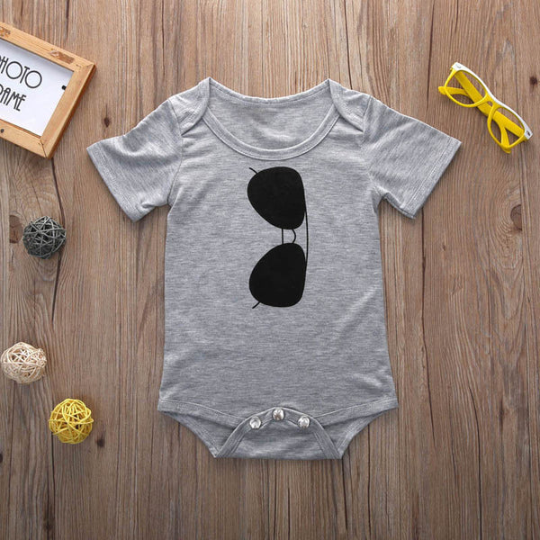 Cotton Infant Baby Boy Girls Clothing Jumpsuits Glasses Print Bodysuit One piece Baby Boys Girl Clothes Set