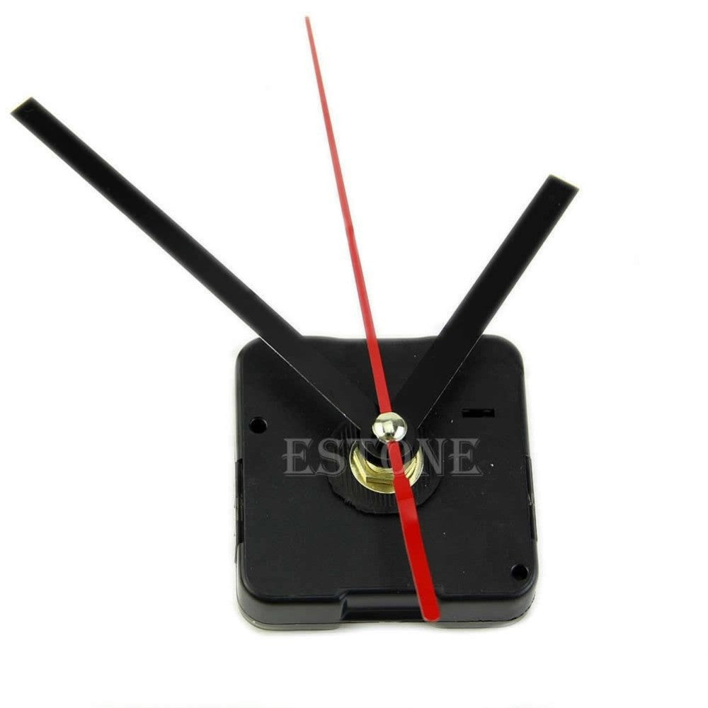 Free shipping Quartz Clock Movement Mechanism DIY Repair Parts Black + Hands