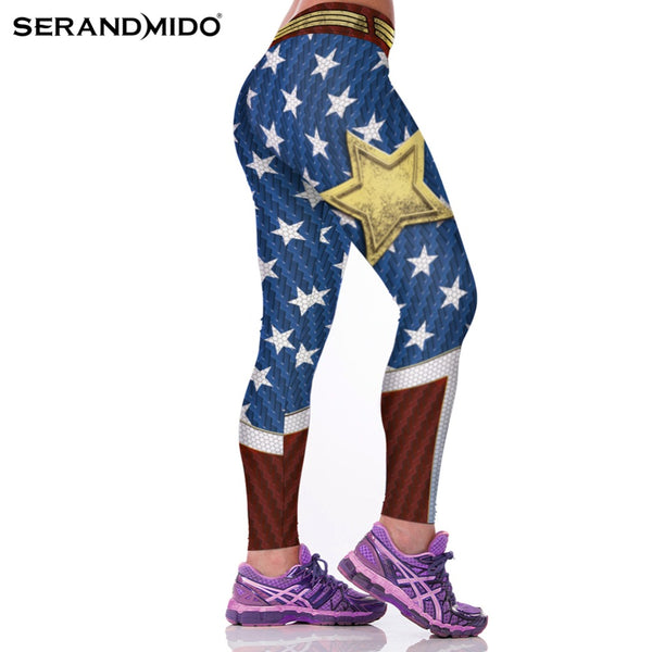 Fashion Active Women Sporting Leggings Sexy Fitness Pants Floral Gothic Wide Workout Clothing Waisted Sportswear 4L7