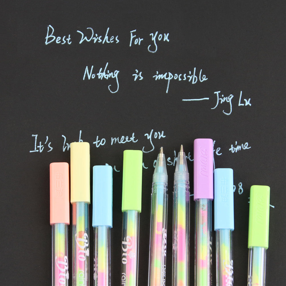 0.8mm 6 colors Ink Color Photo Album Gel Pen Stationery Office Learning Cute Pen Unisex Pen Wedding Pen Gift for Kids