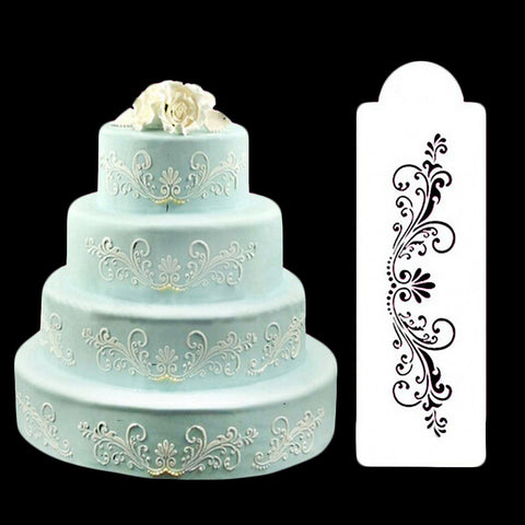 Bakeware 1PC Baking Kitchen Accessories Flower Fondant Cake Decorating Tools Cake Stencil Template Mold