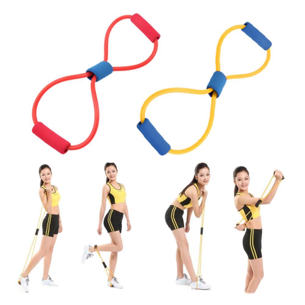 Resistance 8 Type Muscle Chest Expander Rope Workout Pulling Exerciser Fitness Exercise  Tube Sports Yoga new the same strength