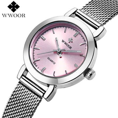 Brand Luxury Women Watches Ladies Casual Quartz Watch Female Clock Silver Stainless Steel Bracelet Dress Watch relogio feminino