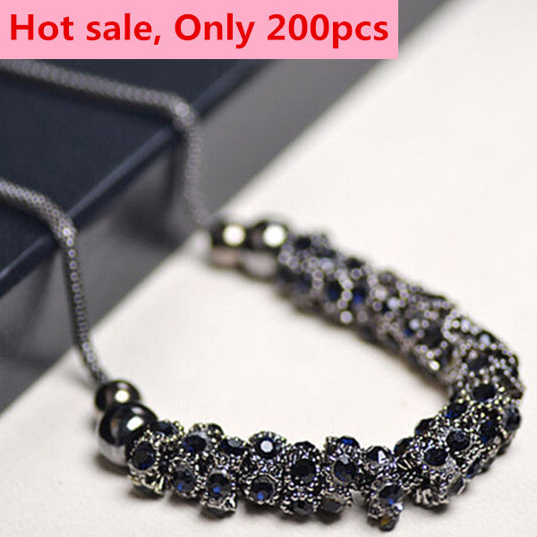 Free shipping! Wholesale Imitation diomands rhinestone acrylic choker crystal water drop snake chain necklace elegant Jewelry