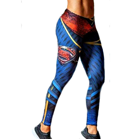 Europe America Styles Superman 3D Printing Women Leggings Fitness Sexy New Stretch Dancing Workout Legging ropa deportiva mujer