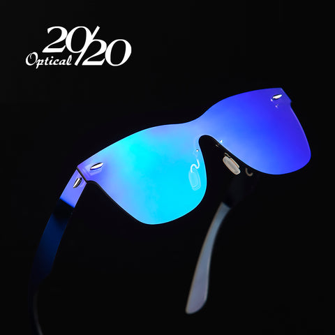 20/20 Brand Vintage Style Sunglasses Men Flat Lens Rimless Square Frame Women Sun Glasses Oculos Gafas PC1601