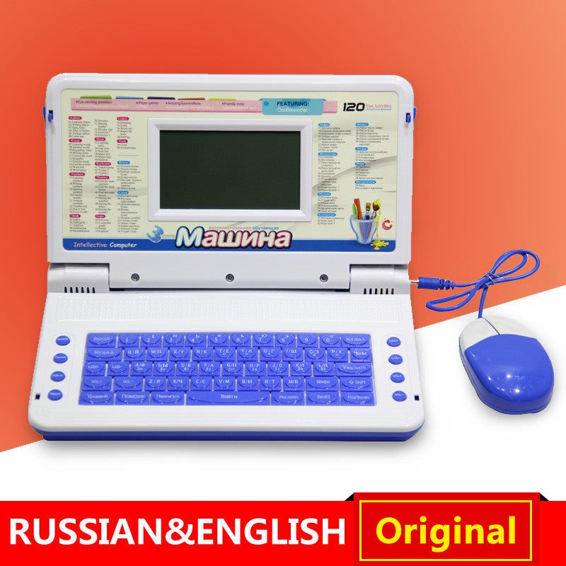 Children Learning Machines Toy Laptop Computer Russian English Language Kids Learning Machine Educational Tablets laptopToys!!!