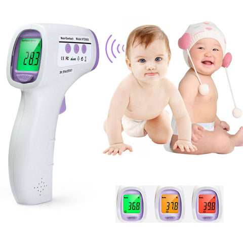 1pc Baby/Adult Digital Multi-Function Infrared Gun Thermometer White Non-contact IR Temperature Measurement Device Hot Worldwide