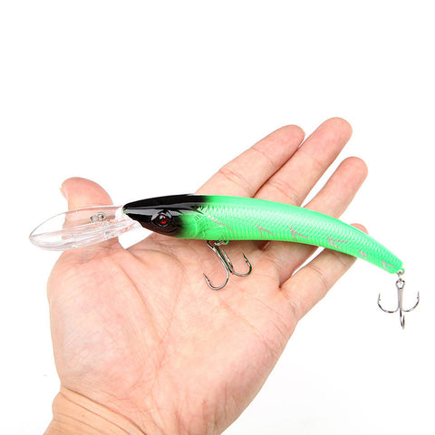 Mr. Fish 1PCS 15.5cm 15.3g Wobbler Fishing Lure Big Minnow Crankbait Peche Bass Trolling Artificial Bait Pike Carp Kosadaka