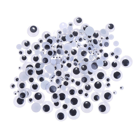 Not Self-adhesive 200PCS Mixed 5mm /7mm /10mm  /12mm  /15mm  Dolls Eye For Toys Dolls Googly Eyes Used For Doll Accessories