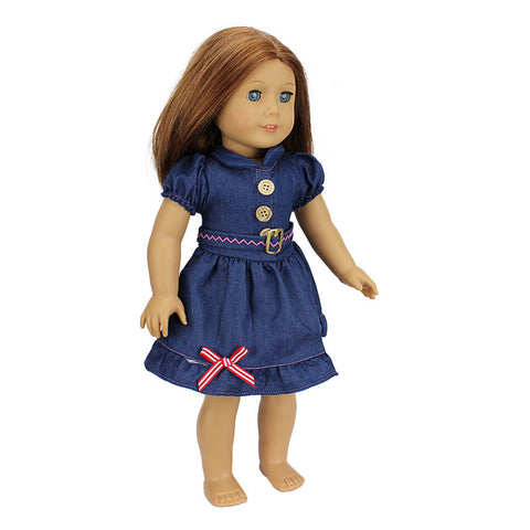 New Arrival 2016 Fashion Jean Skirt For 18 inch American Girl Doll Clothes