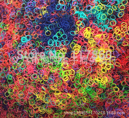 Mixed Colorful Loom Bands for DIY  Gift (600 pcs Bands+20S-clips per pack) Free shipping