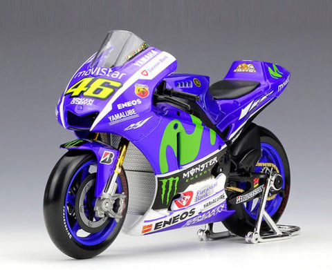 Collectible 1:18 YAMAHA No.46 Motorcycle Model Valentino ROSSI 2015 Moto GP YZR M1 Diecast Moto Kids Toys Collection Gifts