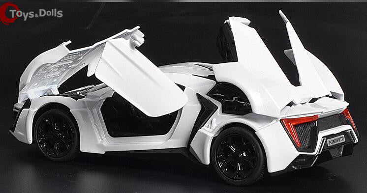 1:32 Scale 4 Color Alloy Lykan Hypersport Toy Car  Fast & Furious 7 Diecast Car Model Cars Model Toys With Light&Sound