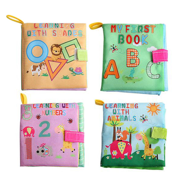 4 Style Baby Toys Soft Cloth Books Rustle Sound Infant Educational Stroller Rattle Toy Newborn Crib Bed Baby Toys 0-36 Months