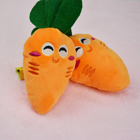 Pet Chew Squeaker Squeaky Plush Sound Fruits Vegetables And Feeding Bottle Dog Toys 13 Designs
