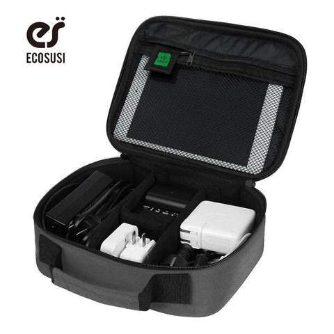 ECOSUSI Date Cable Digital Accessories Finishing Bag Data Charger Wire Storage Bag Mp3 Earphones Usb Flash Drive Organizer Bag