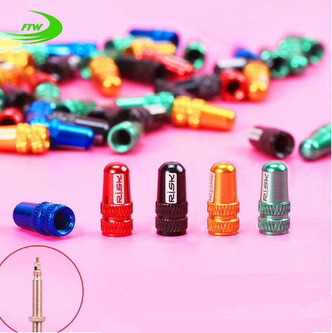 2Pcs/ Set 7 Colors Bicycle Wheel Tire Covered Protector Road MTB French Tyre Dustproof Bike Presta Valve Cap Accessories DC0202