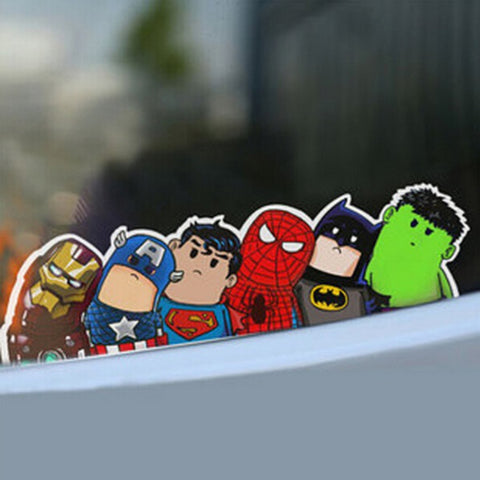 New Arrival The Avengers Wry Neck Car Sticker Cartoon Reflective Car Styling Sticker Motorcycle Car Decal Accessories