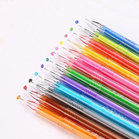 12pcs/lot Colored Gel Pen Girls Painting Pen Cartoon Fresh Candy Colors Stationery Pens Writing Supplies