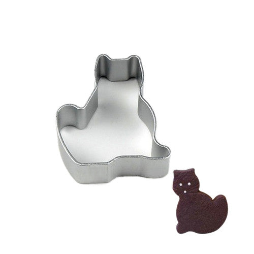 Wholesale Xmas Aluminium Alloy Sitting Cat Shaped Holiday Baking Biscuit Cookie Cutter Mould Bakeware Tools