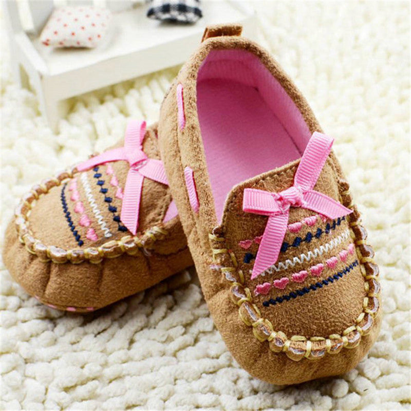 Newborn Shoes Brown Casual Infant Baby Shoes Soft Sole Toddler Cotton Crib Shoes Pre-walker 0-18M