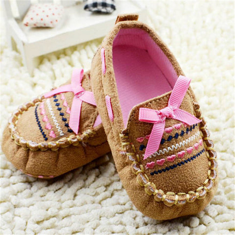 Newborn Shoes Brown Casual Infant Baby Shoes Soft Sole Toddler Cotton Crib Shoes Pre-walker 0-18M