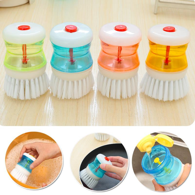 Kitchen Gadgets Tool Pot Pan Dish Brush Liquid Soap Home Clean Brushes Accessiories Mix Color Random Deliver