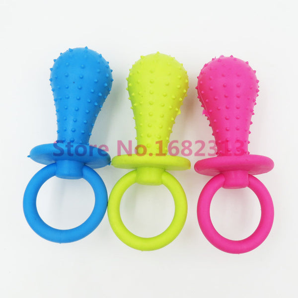 2015 New Arrival Rubber Pacifier for Pet Toys Dog Cat Puppy Chew Toys with Bell Sound Inside hot sale frannn