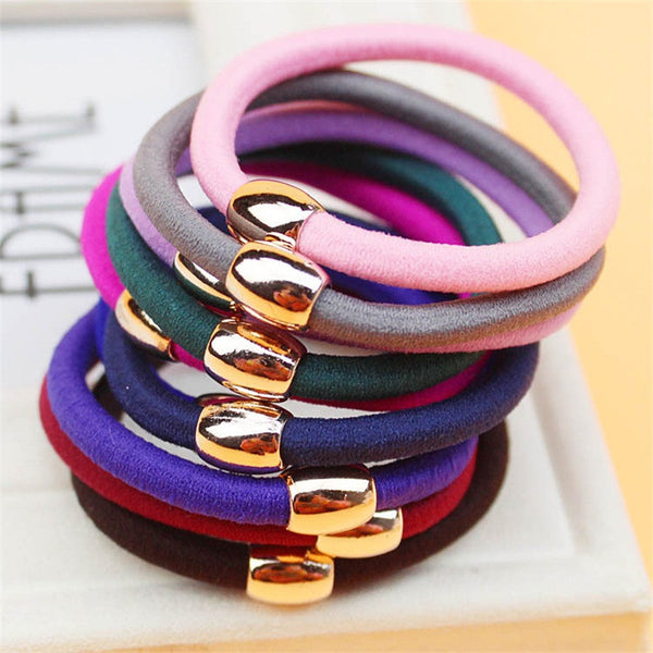 Golden Circle Solid Color Hair Accessories For Women Headband,Elastic Bands For Hair For Girls,Hair Band Hair Ornaments For Kids