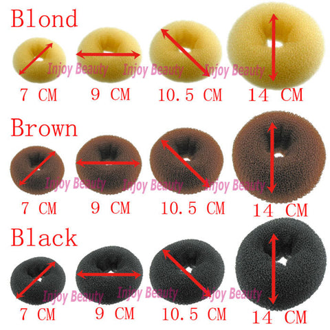 1pc Free Shipping Manufacture 3-Color Fashion Beauty Donut Hair Styling Maker Hair Roller Dropshipping Hair bun Ring CPGM