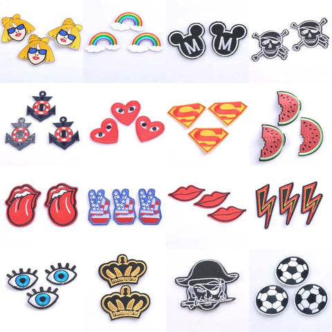 1pcs Patch DIY Embroidered Patches Fabric Badges Iron-On Sewing For Patches Clothes Hat Decorative Ornament